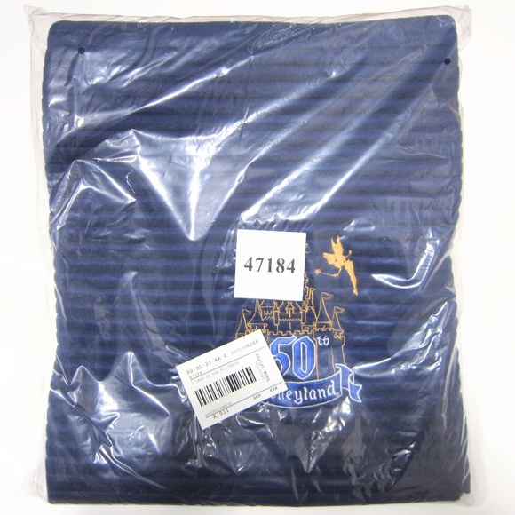 NEW Disneyland 50th anniversary Tinker Bell ribbed fleece throw